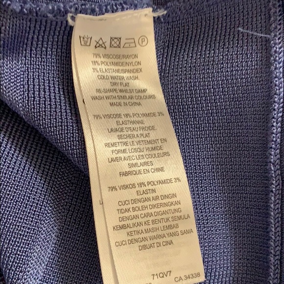 FRENCH CONNECTION BANDAGE BODYCON DRESS BLUE SIZE 6 SIMILAR TO HERVE LEGER - Picture 10 of 12